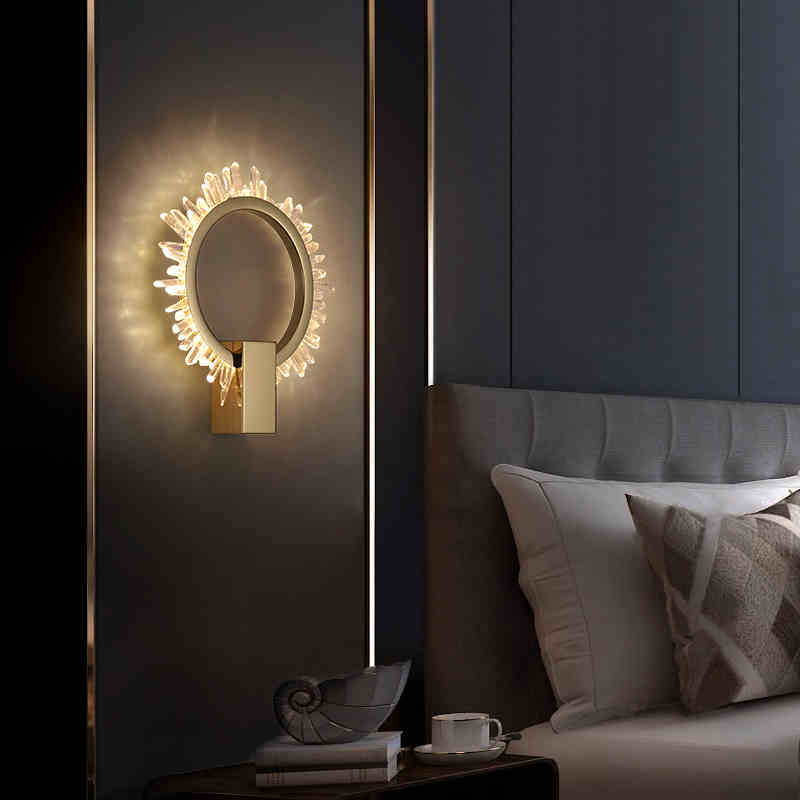 Gina Rock Crystal Ring Wall Sconce - product detail 4