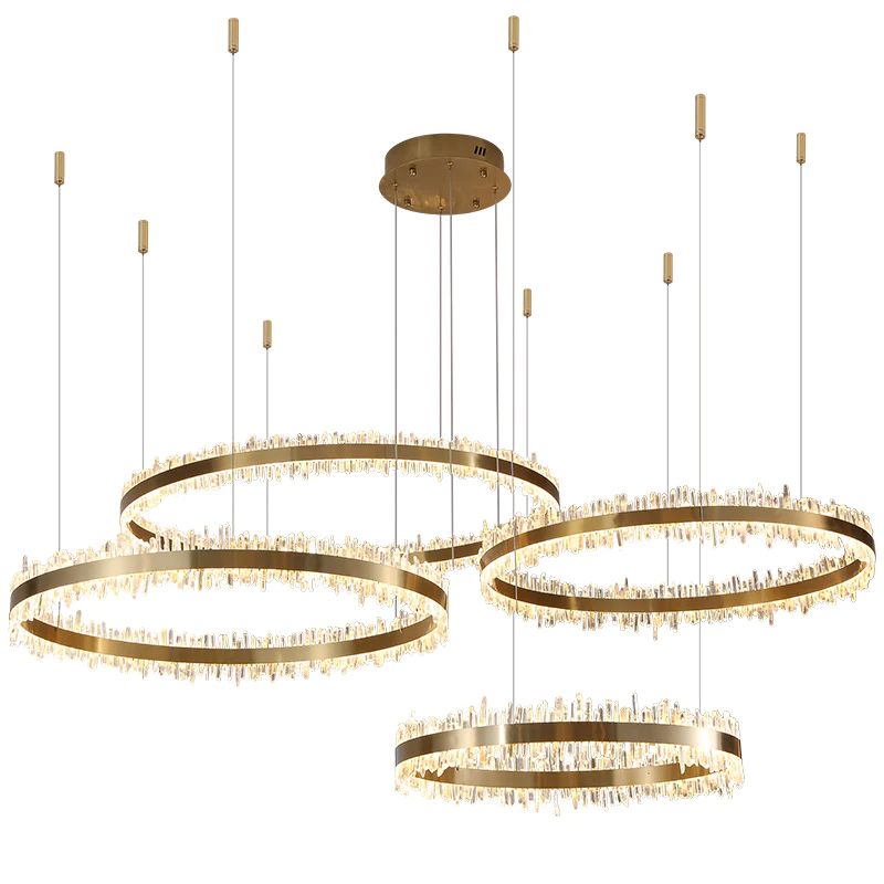 Gina Rock Crystal Rings Luxury Chandelier - product detail 4