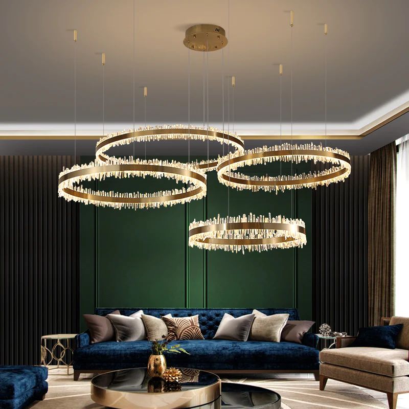 Gina Rock Crystal Rings Luxury Chandelier - product detail 3