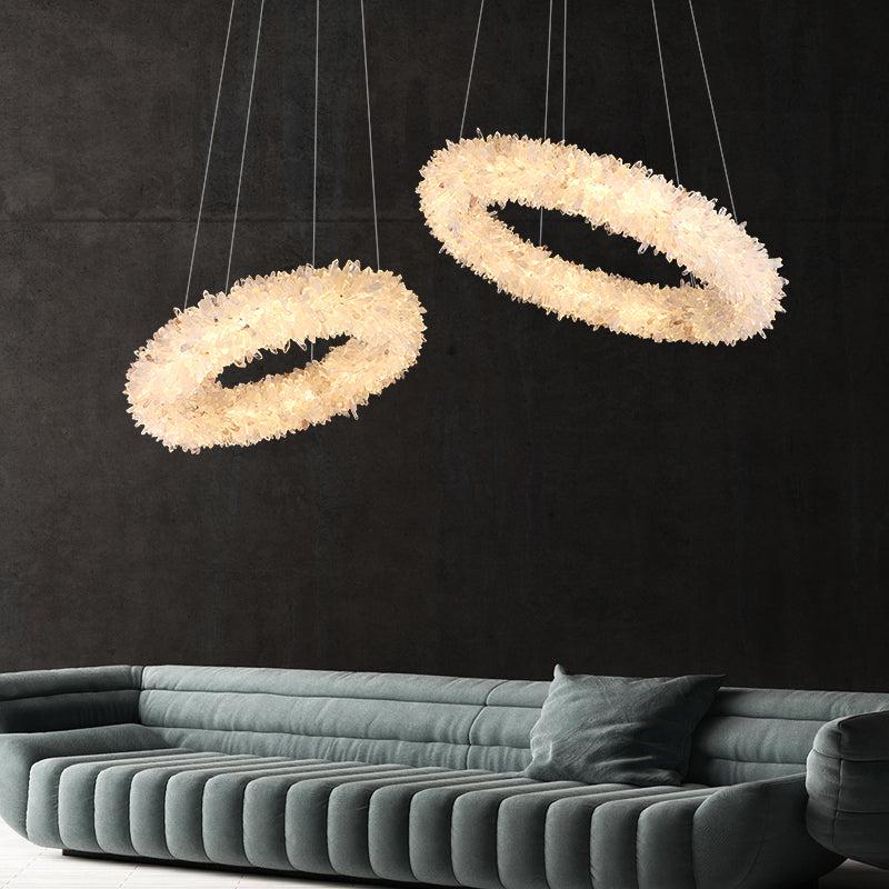 Gina Rock Crystal Round Modern Chandelier - product detail 2