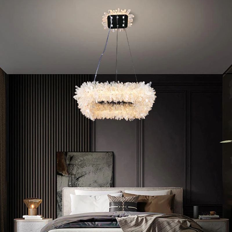 Gina Rock Crystal Square Modern Chandelier - product detail 3