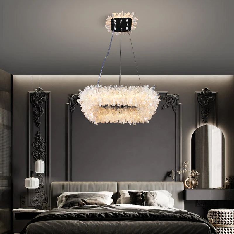 Gina Rock Crystal Square Modern Chandelier - product detail 4