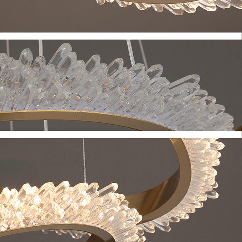 Gina Staircase K9 Crystal Ring Chandelier - product detail 4