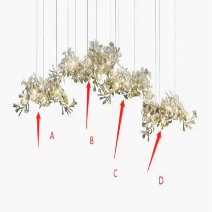 Ceramic Gingko Luxury Chandelier Style H