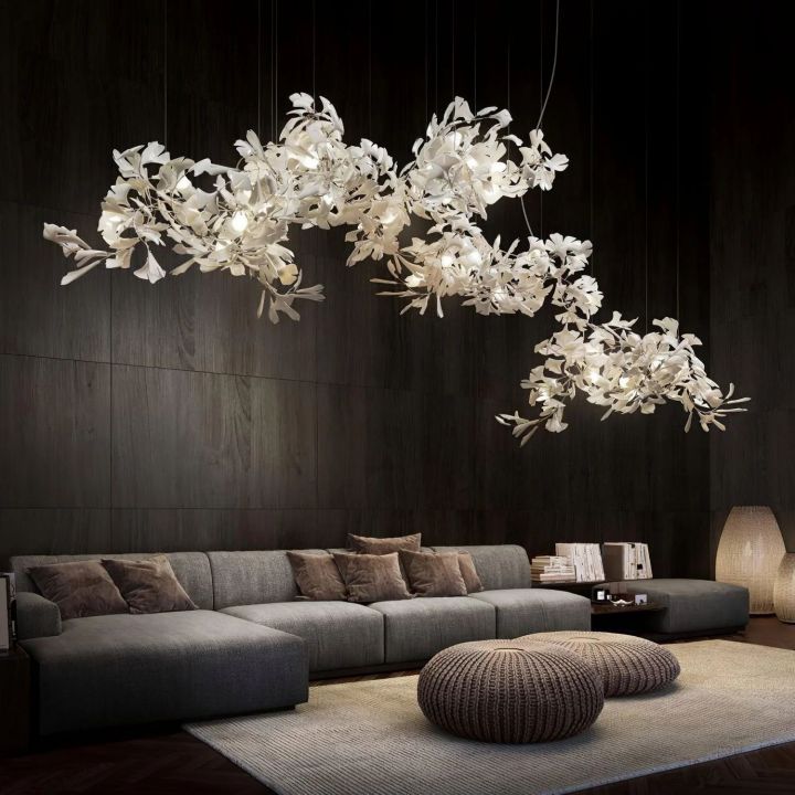 Ceramic Gingko Luxury Chandelier Style H