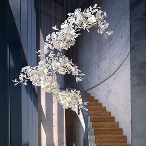 Ceramic Gingko Luxury Chandelier Style H