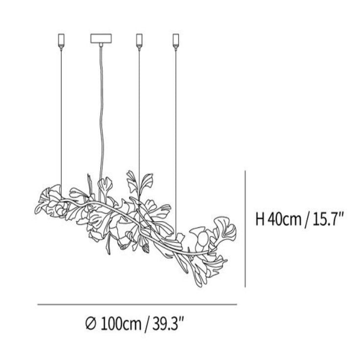 Ceramic Gingko Luxury Chandelier Style I