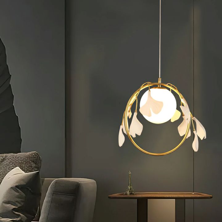 Ceramic Gingko Pendant Lamp - product detail 2