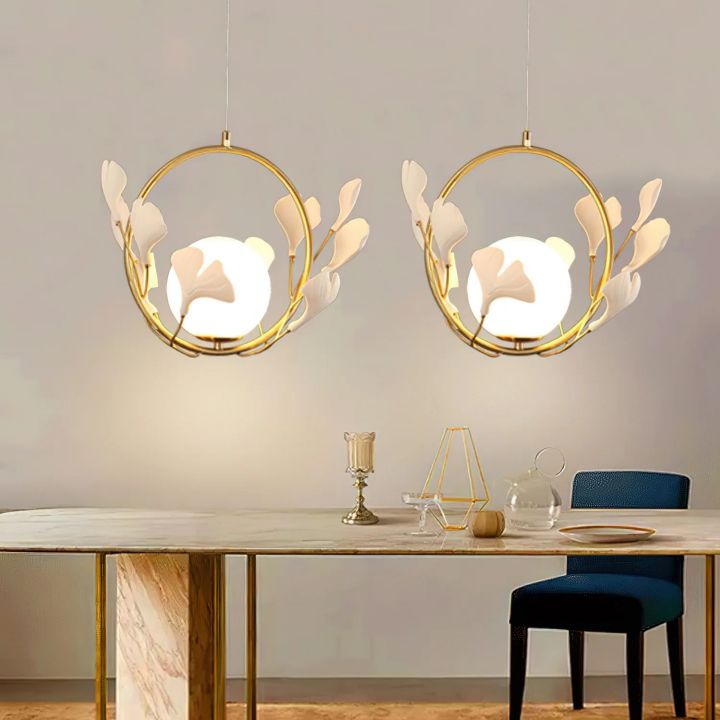 Ceramic Gingko Pendant Lamp - product detail 3