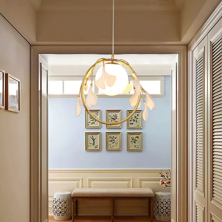 Ceramic Gingko Pendant Lamp - product detail 4