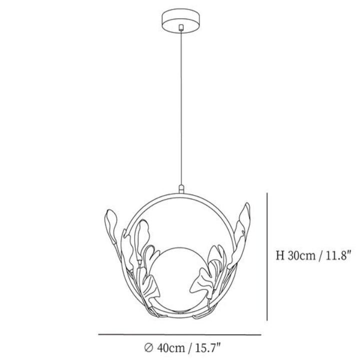 Ceramic Gingko Pendant Lamp - product detail 8