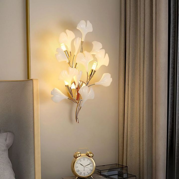 Ceramic Gingko Wall Lamp - product detail 5
