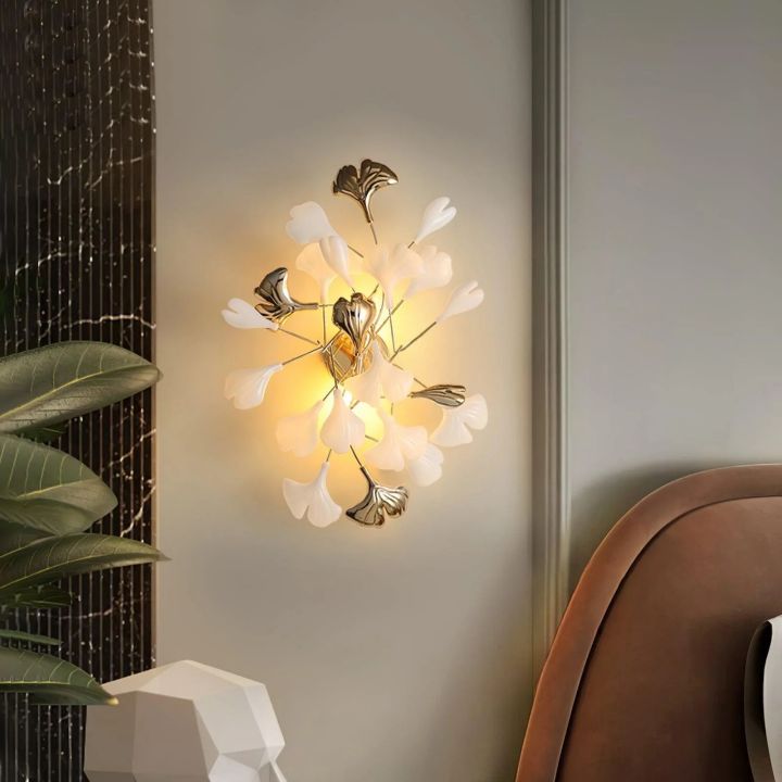 Ceramic Gingko Wall Lamp - product detail 7