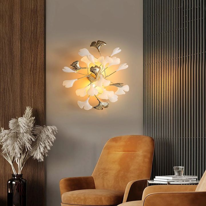 Ceramic Gingko Wall Lamp - product detail 8