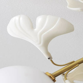 Ceramic Ginkgo Glass Ceiling Lamp