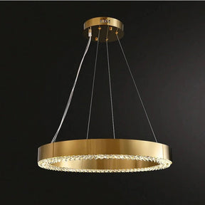 Gold crystal ceiling chandelier