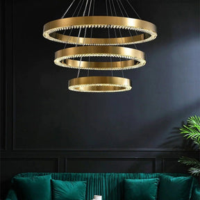 Gold crystal ceiling chandelier