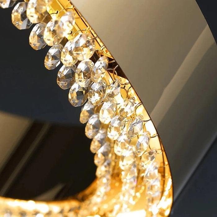 Gold crystal ceiling chandelier