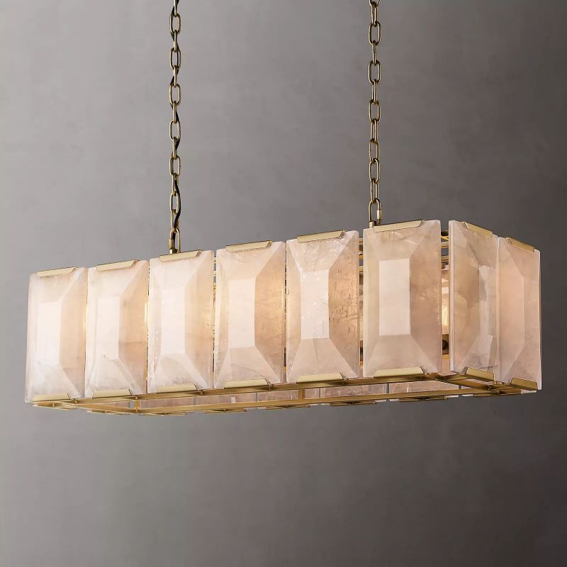 Huxley Calcite Rectangular Chandelier 42"