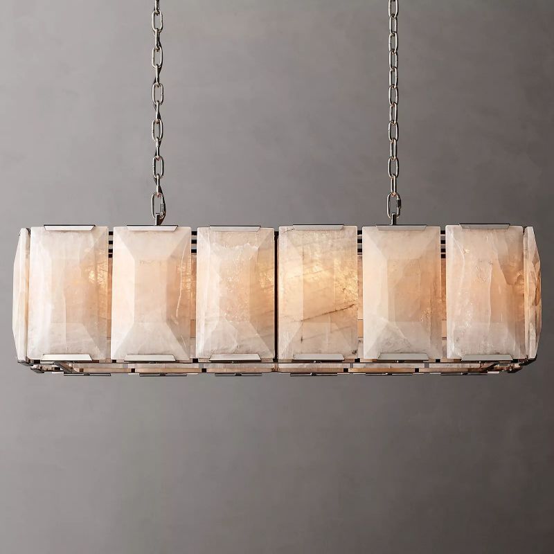 Huxley Calcite Rectangular Chandelier 42"