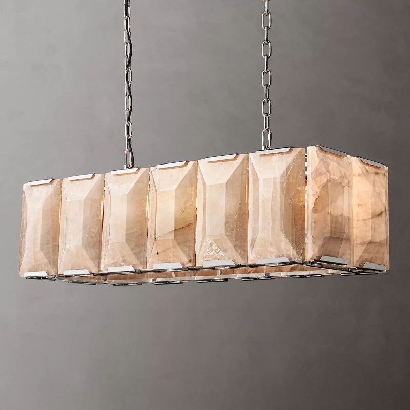 Huxley Calcite Rectangular Chandelier 42"