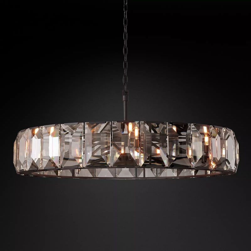 Huxley Crystal Round Chandelier 60"