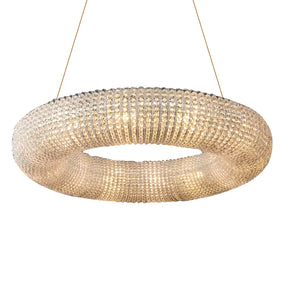 Halo Crystal Round LED Chandelier 41"