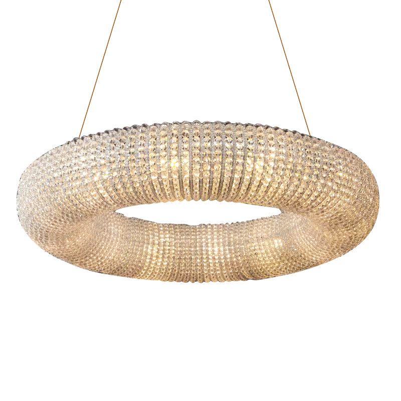 Halo Crystal Round LED Chandelier 41"