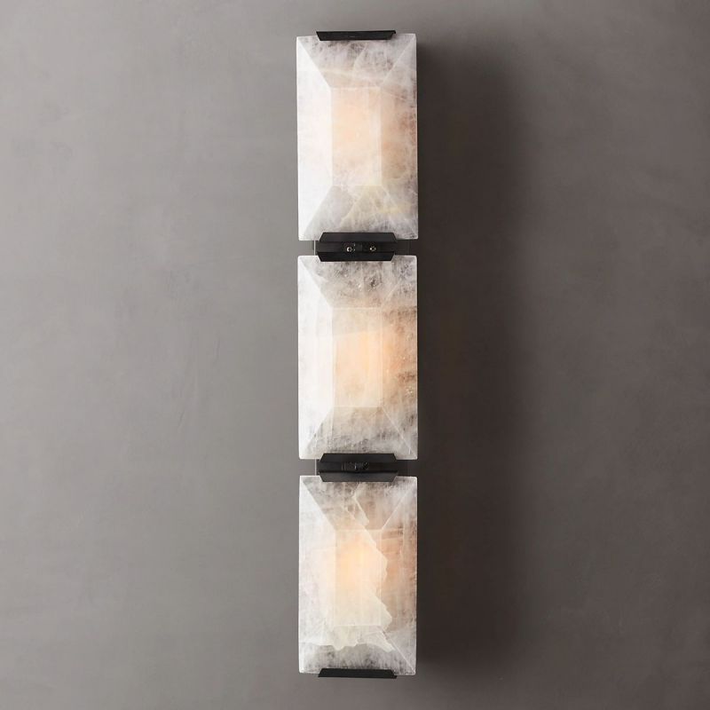 Huxley Calcite Triple Sconce