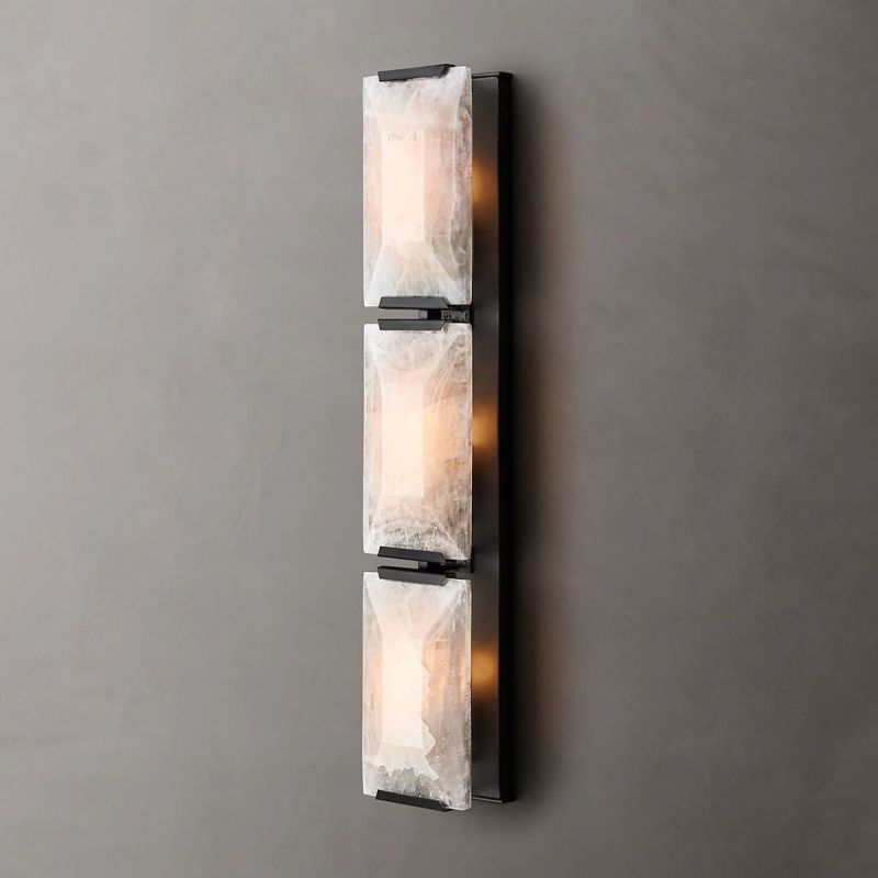 Huxley Calcite Triple Sconce