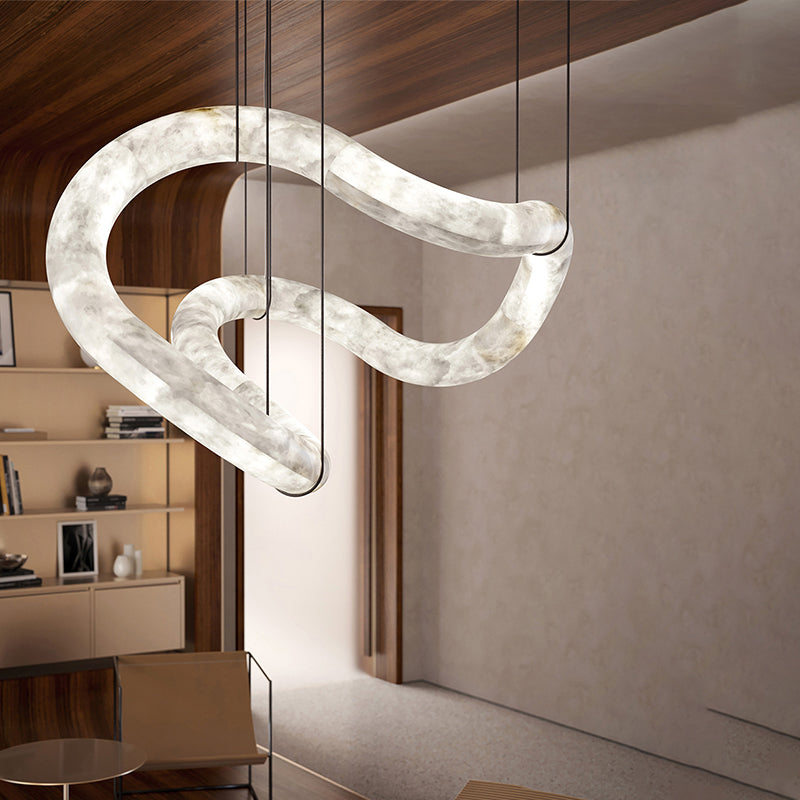 Infinity Symmetrical Alabaster Chandelier - product detail 3