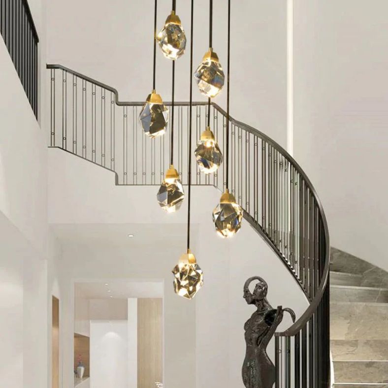 Irene Faceted Round Pendant For Dining Room - product detail 2