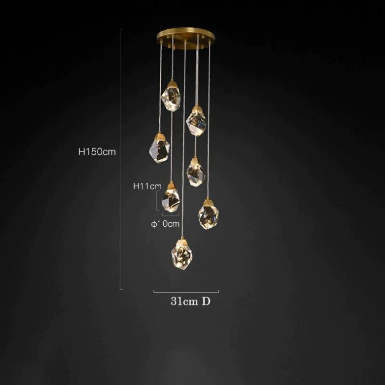 Irene Faceted Round Pendant For Dining Room - product detail 4