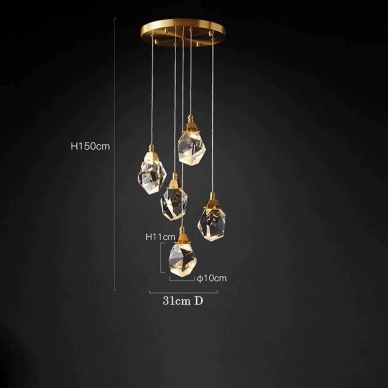 Irene Faceted Round Pendant For Dining Room - product detail 5