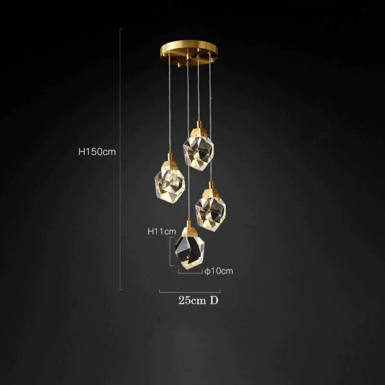 Irene Faceted Round Pendant For Dining Room - product detail 6