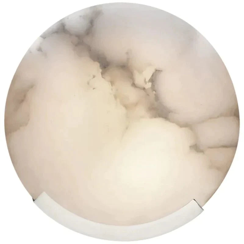 Iris Alabaster Round Plate Sconce,Modern Wall Lamp - product detail 3