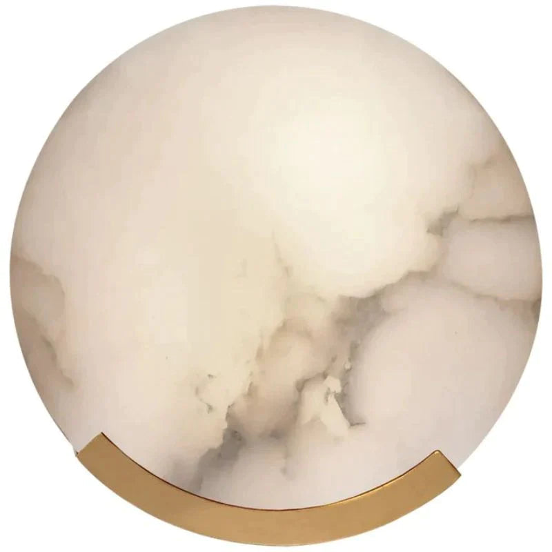 Iris Alabaster Round Plate Sconce,Modern Wall Lamp - product detail 4