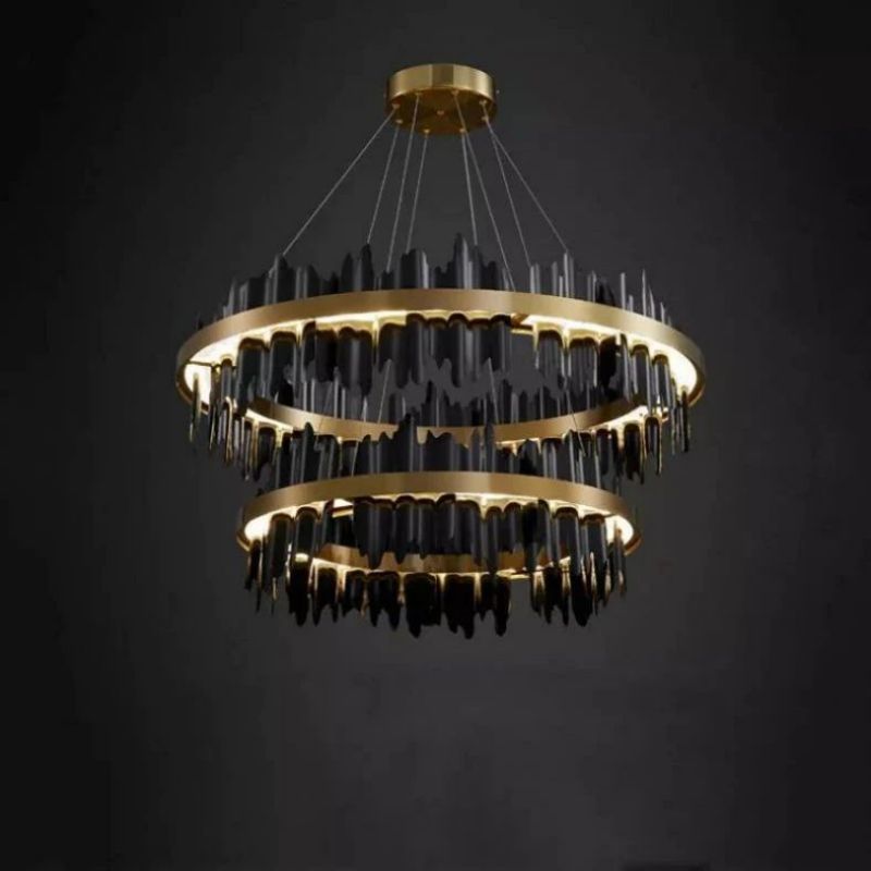 Elvira 2-Tier Modern Round Chandelier - product detail 7