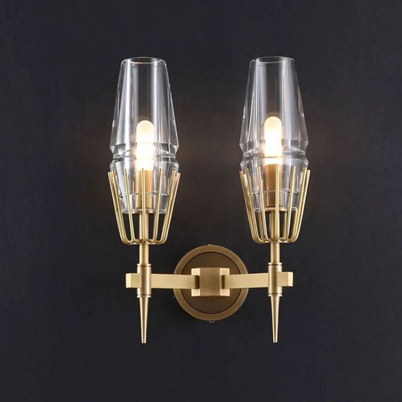 Kama Crystal Double Wall Sconce - product detail 3