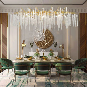 Gold Crystal Branch Pendant Light for Dining Room - LuminexHome