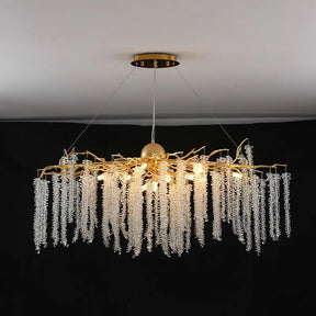 Gold Crystal Branch Pendant Light for Dining Room - LuminexHome