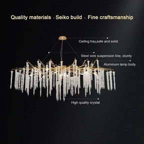 Gold Crystal Branch Pendant Light for Dining Room - LuminexHome