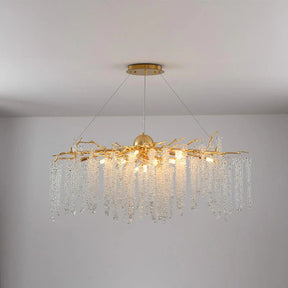 Gold Crystal Branch Pendant Light for Dining Room - LuminexHome