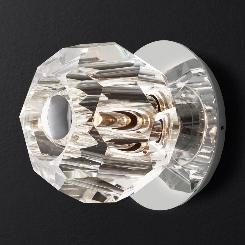 Cristal Clear Glass Petite Wall Sconce