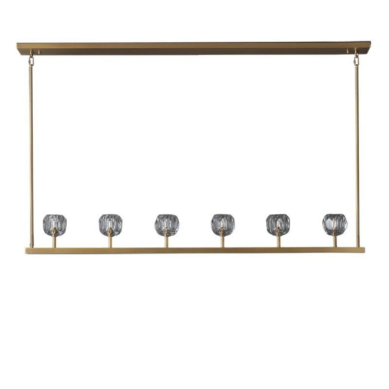 Cristal Glass Linear Chandelier 60"