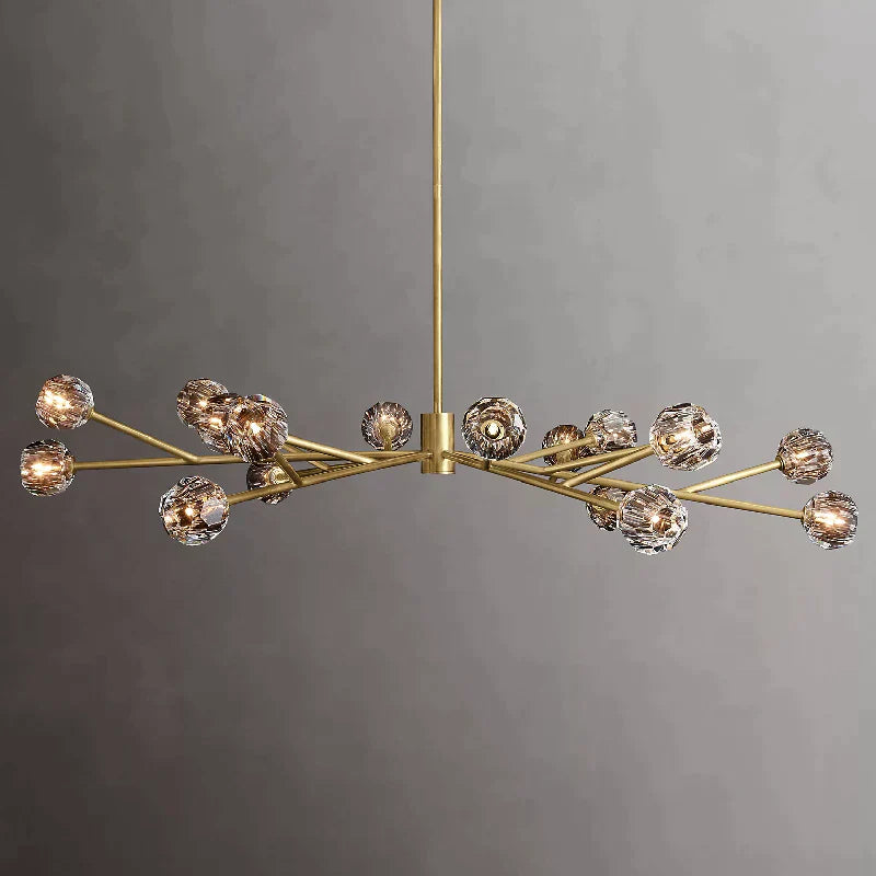 Cristal Glass Round Chandelier 72"