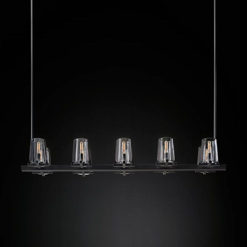 Kuseau Glass Linear Chandelier 49"