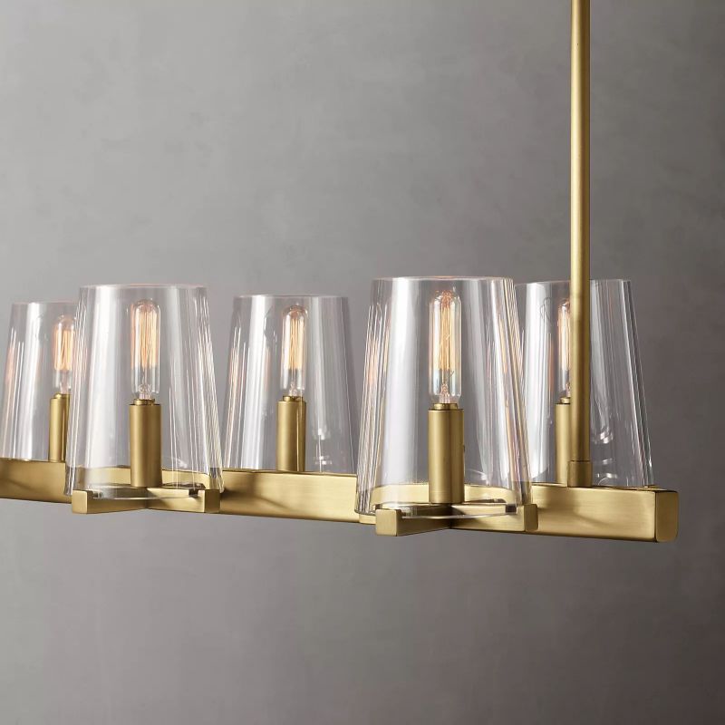 Kuseau Glass Linear Chandelier 49"