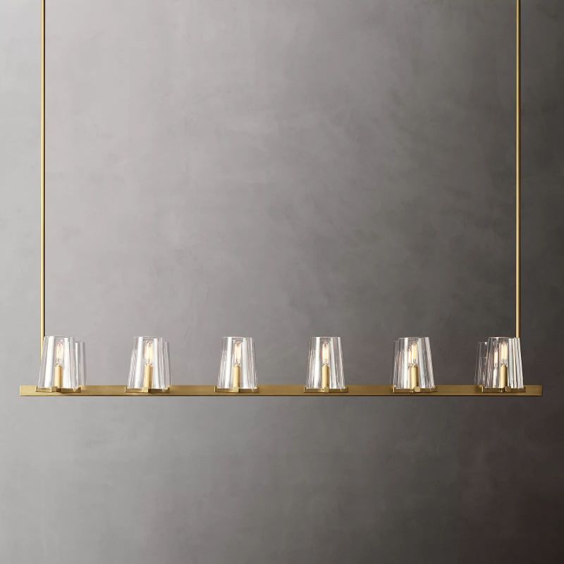 Kuseau Glass Linear Chandelier 60"