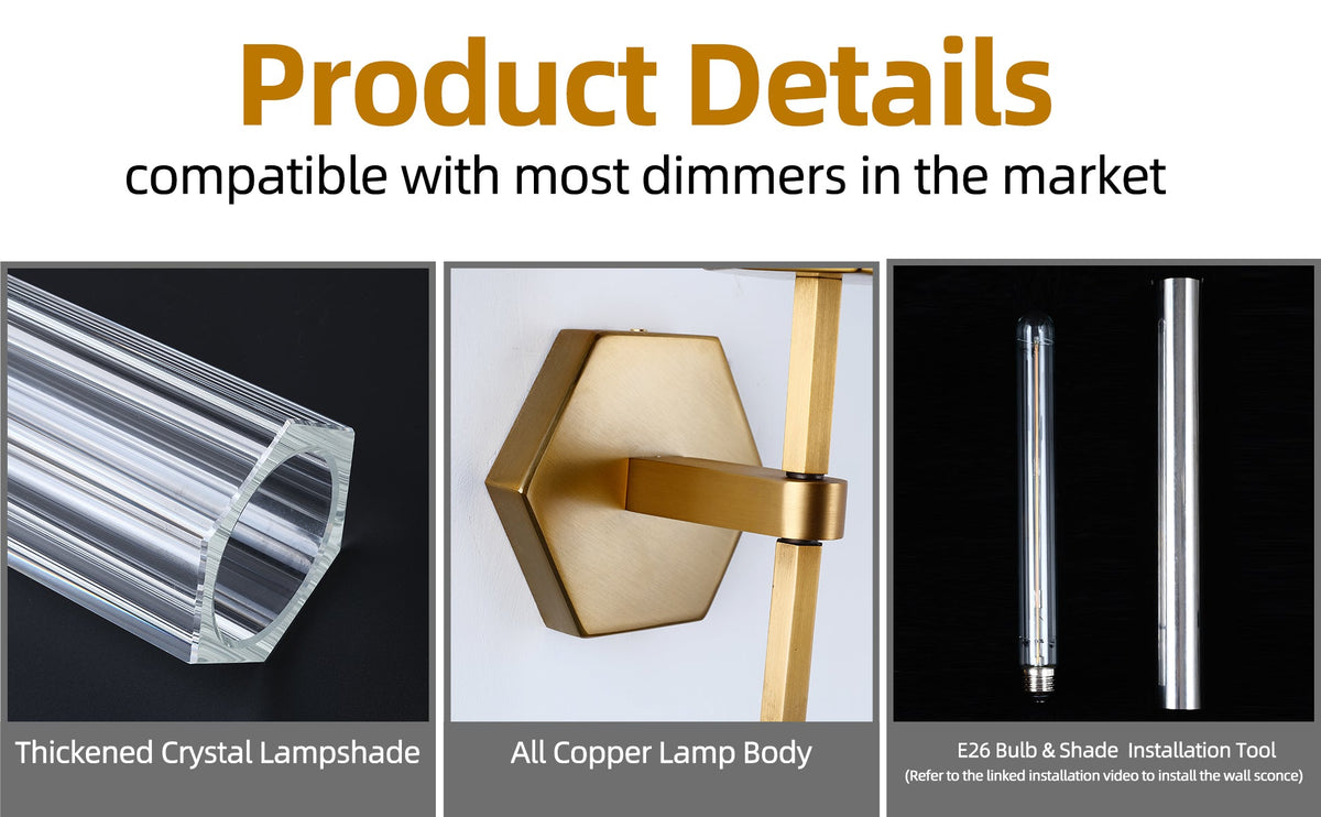 Lambert Polygonal Crystal Series Wall Sconce - product detail 41